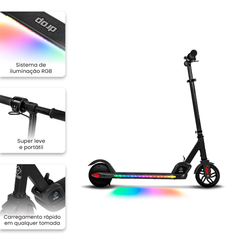 Patinete Eletrico GO Kids Preto 2 Web