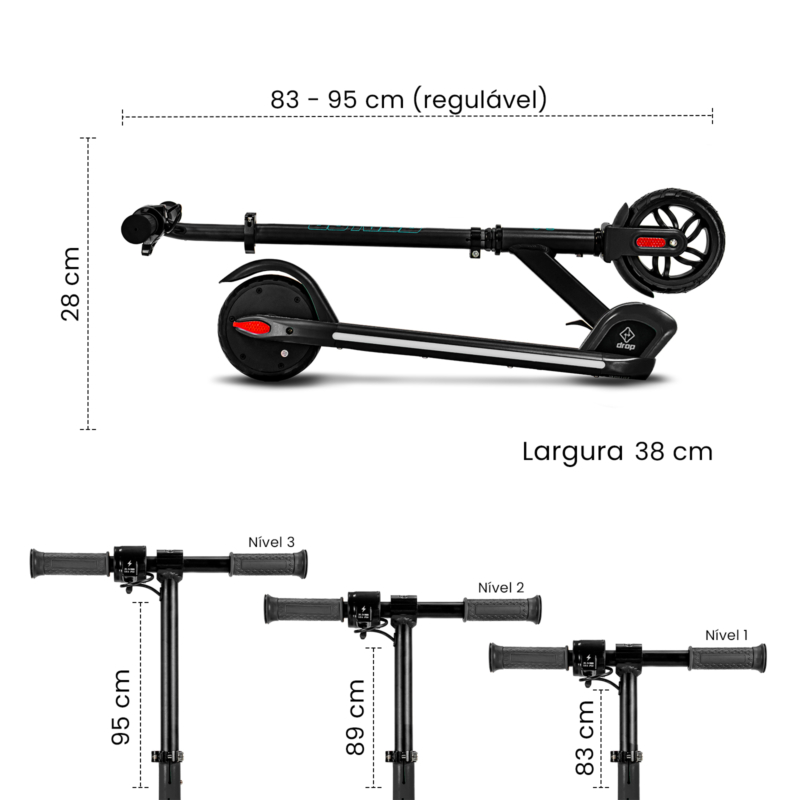 Patinete Eletrico GO Kids Preto 3 Web